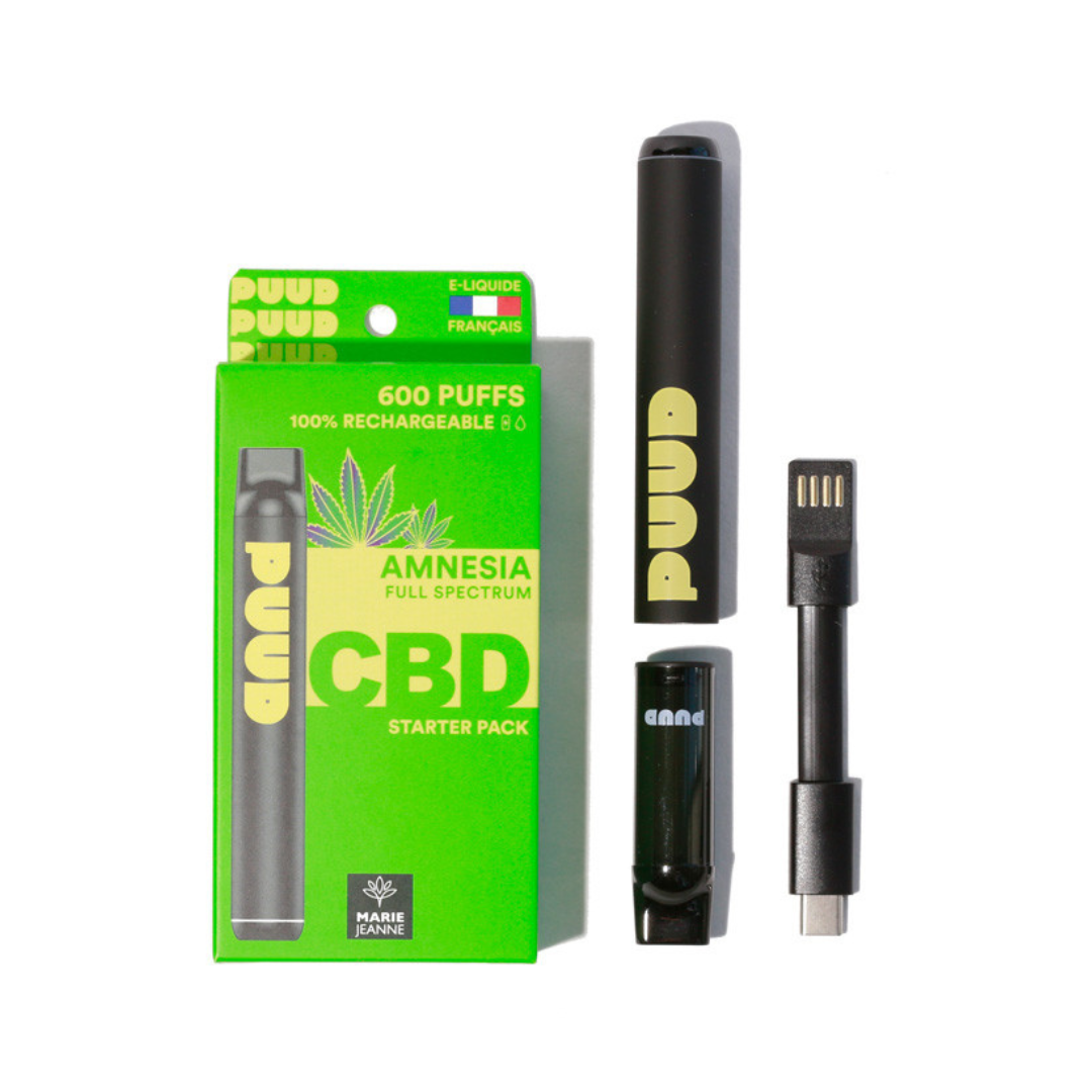 PUUD Amnesia Full Spectrum - 600 Puffs CBD 500 100% rechargeable